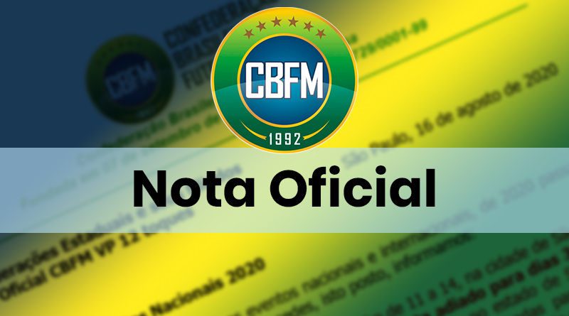 Nota Oficial CBFM – VP 12 Toques